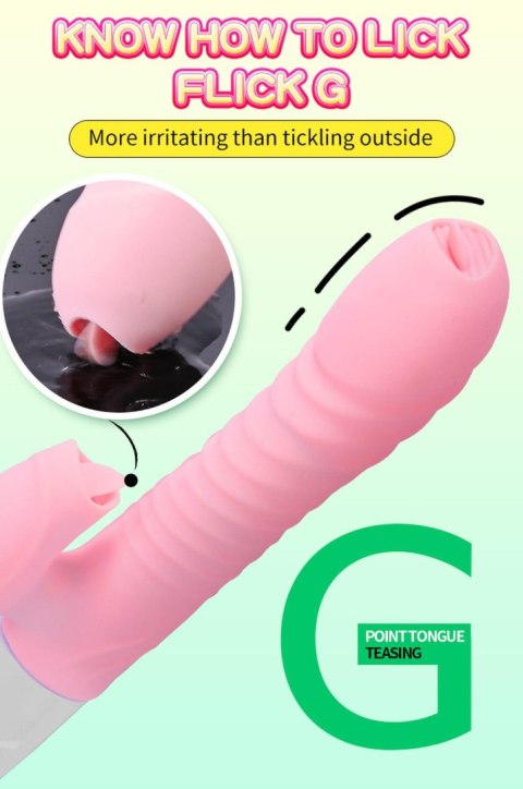 Wibrator-Silicone Vibrator USB 7 Function and Thrusting Function / Heating, pink Wibrator-Silicone Vibrator USB 7 Function and Thrusting Function / Heating, pink