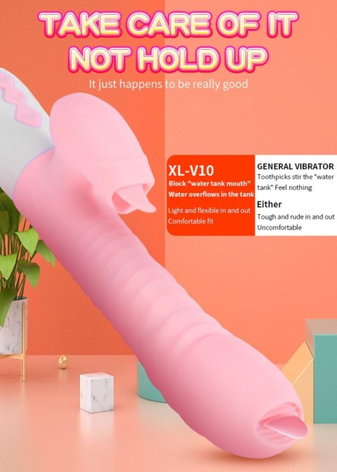 Wibrator-Silicone Vibrator USB 7 Function and Thrusting Function / Heating, pink Wibrator-Silicone Vibrator USB 7 Function and Thrusting Function / Heating, pink