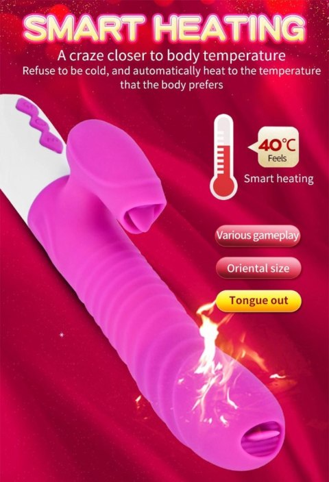 Wibrator-Silicone Vibrator USB 7 Function and Thrusting Function / Heating, purple Wibrator-Silicone Vibrator USB 7 Function and Thrusting Function / Heating, purple