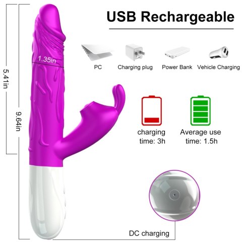 Wibrator-Silicone, Vibrator USB, 7 vibration modes, Heating Wibrator-Silicone, Vibrator USB, 7 vibration modes, Heating