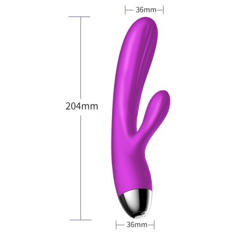 Wibrator-Silicone Vibrator and Pulsator Purple USB 7+7 Function / Heating Wibrator-Silicone Vibrator and Pulsator Purple USB 7+7 Function / Heating
