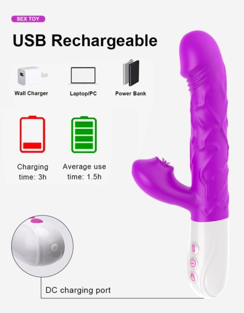 Wibrator- SiliconeTongue Vibrator, USB 10 Function Wibrator- SiliconeTongue Vibrator, USB 10 Function