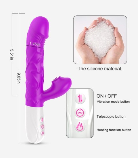 Wibrator- SiliconeTongue Vibrator, USB 10 Function Wibrator- SiliconeTongue Vibrator, USB 10 Function