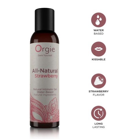 Orgie - Żel na bazie wody smakowy - All - Natural Strawberry 150 ml Orgie - Żel na bazie wody smakowy - All - Natural Strawberry 150 ml