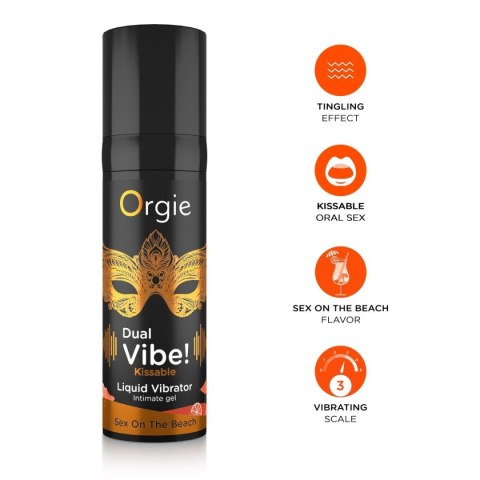 DUAL VIBE! SEX ON THE BEACH KISSABLE LIQUID VIBRATOR - 15 ML DUAL VIBE! SEX ON THE BEACH KISSABLE LIQUID VIBRATOR - 15 ML