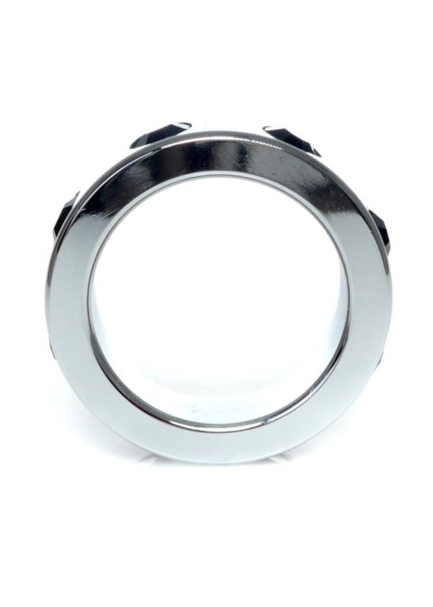 Pierścień-Metal Cock Ring with Black Diamonds Medium Pierścień-Metal Cock Ring with Black Diamonds Medium