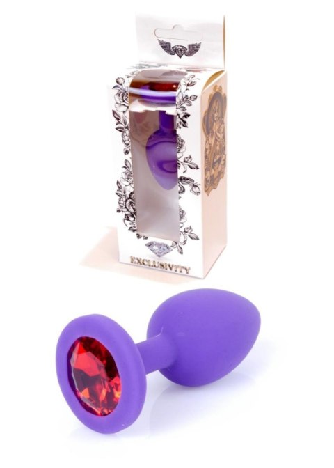 Plug-Jewellery Purple Silicon PLUG Small- Red Diamond Plug-Jewellery Purple Silicon PLUG Small- Red Diamond