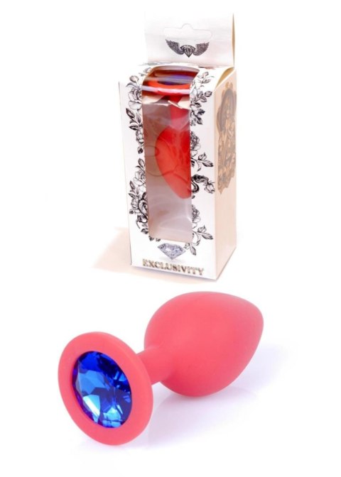 Plug-Jewellery Red Silicon PLUG Medium- Blue Diamond Plug-Jewellery Red Silicon PLUG Medium- Blue Diamond