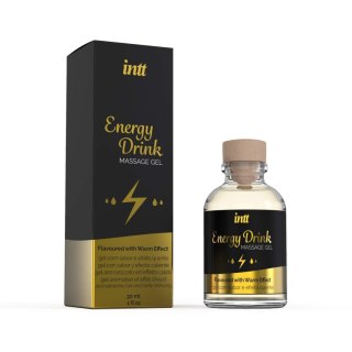 Intt - Rozgrzewający żel do masażu - MASSAGE GEL ENERGY DRINK 30 ml