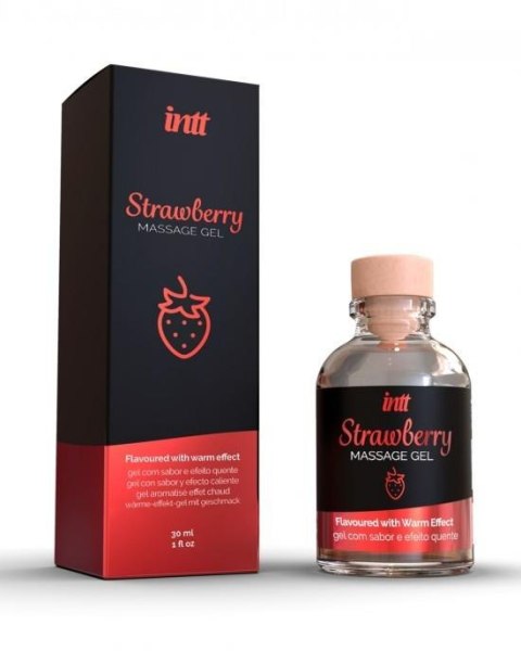 Intt - Rozgrzewający żel do masażu - Strawberry Kissable Massage Gel 30 ml Intt - Rozgrzewający żel do masażu - Strawberry Kissable Massage Gel 30 ml