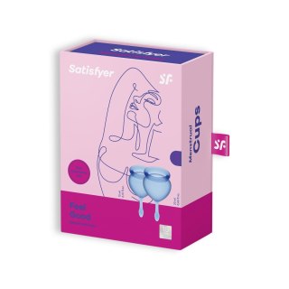 Satisfyer - Zestaw 2 kubeczków menstruacyjnych - Feel Good Menstrual Cup dark blue
