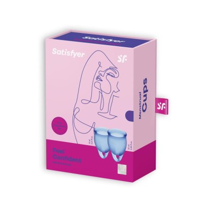 Satisfyer - Zestaw 2 kubeczków menstruacyjnych - Feel confident Menstrual Cup dark blue