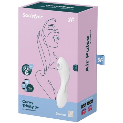 Stymulator-Curvy Trinity 5 Connect App (White) Stymulator-Curvy Trinity 5 Connect App (White)