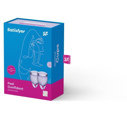 Satisfyer - Zestaw 2 kubeczków menstruacyjnych - Feel Confident Menstrual Cup (lila)