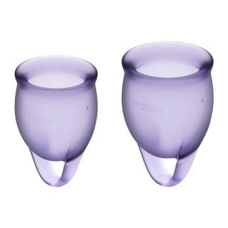 Satisfyer - Zestaw 2 kubeczków menstruacyjnych - Feel Confident Menstrual Cup (lila)