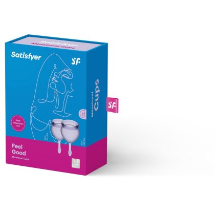 Satisfyer - Zestaw 2 kubeczków menstruacyjnych - Satisfyer Feel good Menstrual Cup (Lila)
