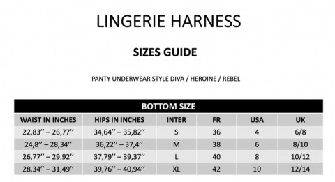HARNESS LINGERIE HEROINE - S HARNESS LINGERIE HEROINE - S