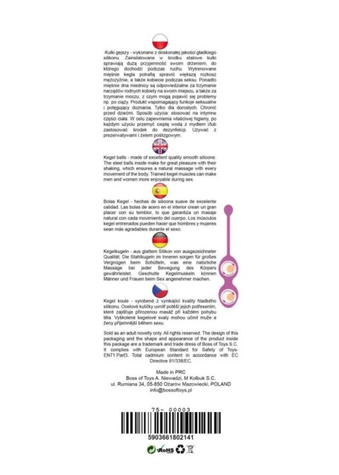 Silicone Kegel Balls 29mm 60g Pink - B - Series Silicone Kegel Balls 29mm 60g Pink - B - Series