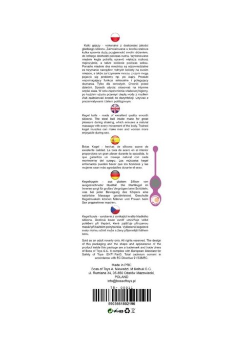 Silicone Kegel Balls 32mm 165g Pink - B - Series Silicone Kegel Balls 32mm 165g Pink - B - Series