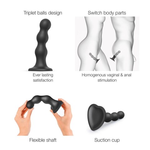 DILDO PLUG BALLS NOIR - XXL DILDO PLUG BALLS NOIR - XXL