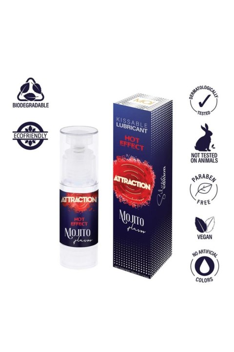 Attraction - Rozgrzewający olejek do masażu - MASSAGE OIL ATTRACTION MOJITO BALM 50 ML Attraction - Rozgrzewający olejek do masażu - MASSAGE OIL ATTRACTION MOJITO BALM 50 ML