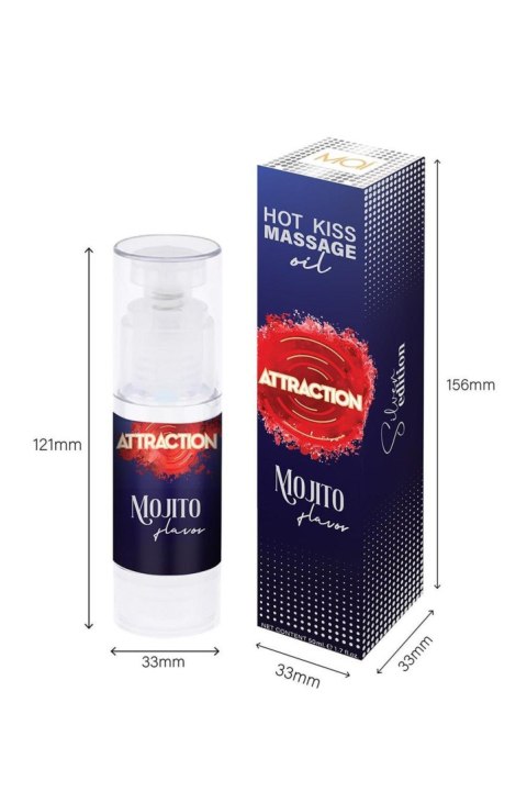 Attraction - Rozgrzewający olejek do masażu - MASSAGE OIL ATTRACTION MOJITO BALM 50 ML Attraction - Rozgrzewający olejek do masażu - MASSAGE OIL ATTRACTION MOJITO BALM 50 ML