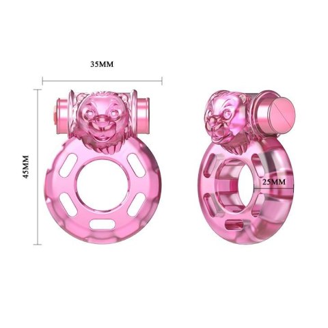 BAILE - Vibrating Cock Ring Bear Pink BAILE - Vibrating Cock Ring Bear Pink