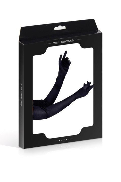 Paris Hollywood - Rękawiczki - LONG BLACK SATIN GLOVES TU Paris Hollywood - Rękawiczki - LONG BLACK SATIN GLOVES TU