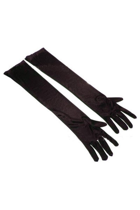 Paris Hollywood - Rękawiczki - LONG BLACK SATIN GLOVES TU Paris Hollywood - Rękawiczki - LONG BLACK SATIN GLOVES TU