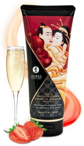 Shunga - Krem do masażu - Massage Cream Sparkling Strawberry Wine
