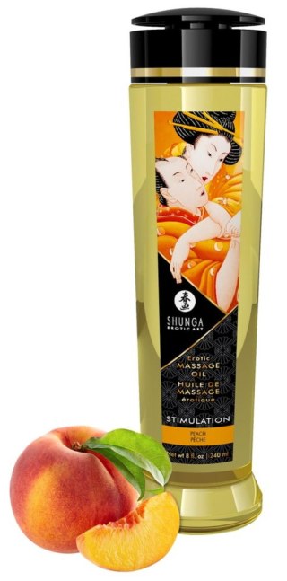 Shunga - Olejek do masażu - Massage Oil Stimulation PEACH