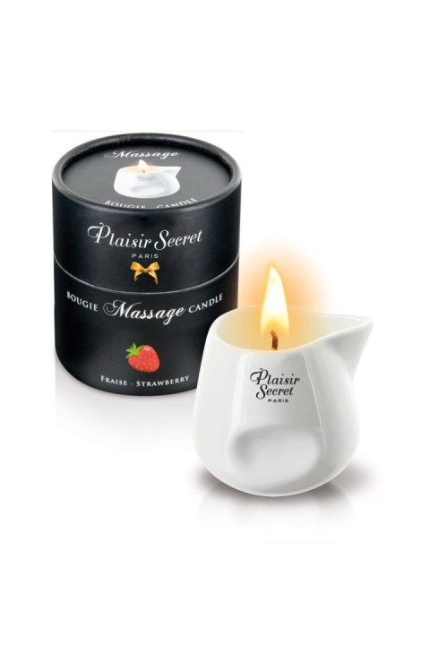 Plaisir Secret - Świeca do masażu - STRAWBERRY MASSAGE CANDLE 80ML