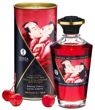 Shunga - Rozgrzewający olejek do masażu - Warming Oil Blazing Cherry