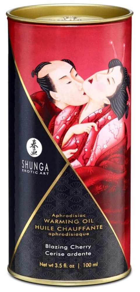 Shunga - Rozgrzewający olejek do masażu - Warming Oil Blazing Cherry Shunga - Rozgrzewający olejek do masażu - Warming Oil Blazing Cherry