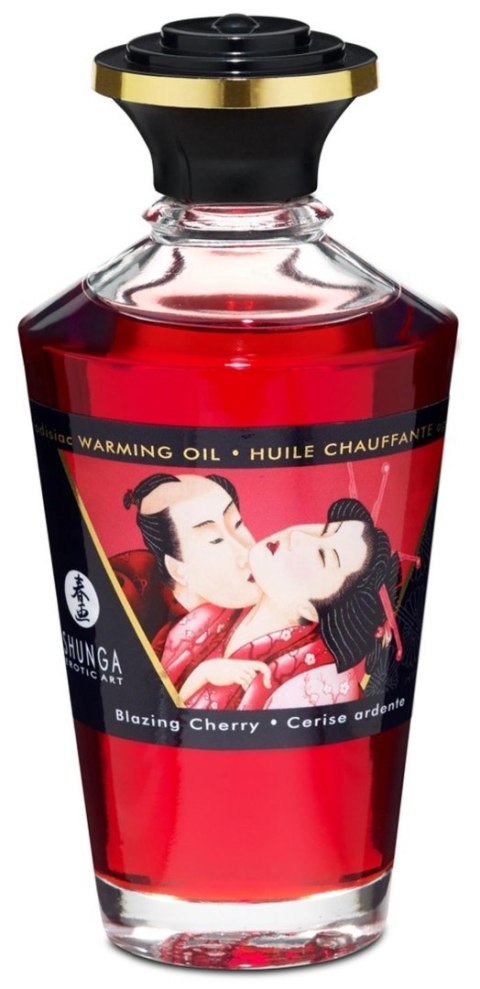 Shunga - Rozgrzewający olejek do masażu - Warming Oil Blazing Cherry Shunga - Rozgrzewający olejek do masażu - Warming Oil Blazing Cherry