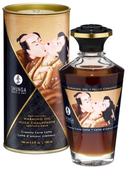 Shunga - Rozgrzewający olejek do masażu - Warming Oil Creamy Love Latte