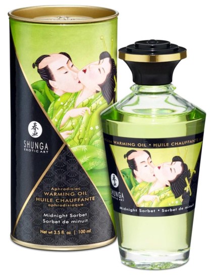 Shunga - Rozgrzewający olejek do masażu - Warming Oil Midnight Sorbet