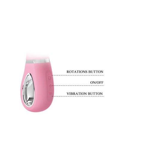 PRETTY LOVE - TERNENCE USB PINK 4 rot. 12 vibration PRETTY LOVE - TERNENCE USB PINK 4 rot. 12 vibration