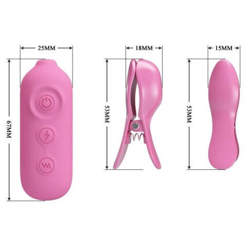 PRETTY LOVE -NIPPLE CLIP, 7 vibration functions 3 electric shock functions PRETTY LOVE -NIPPLE CLIP, 7 vibration functions 3 electric shock functions