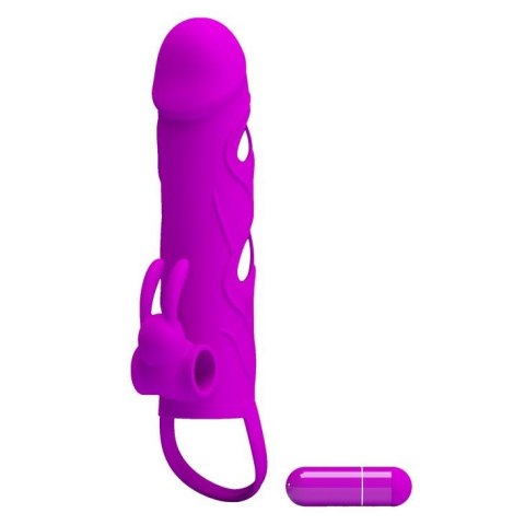PRETTY LOVE - PENIS SLEEVE WITH BALL STRAP vibration PURPLE PRETTY LOVE - PENIS SLEEVE WITH BALL STRAP vibration PURPLE