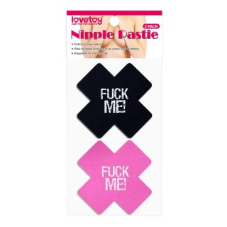 Lovetoy - Nasutniki - FUCK ME Cross Pattern Nipple Pasties (2 Pack)