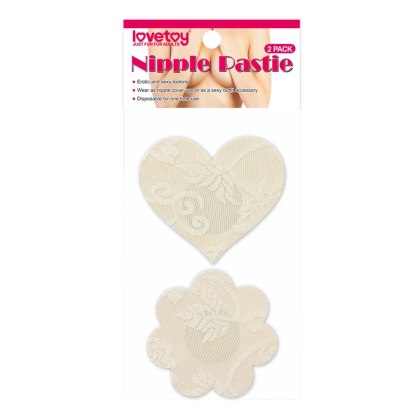 Lovetoy - Nasutniki - Lace Heart and Flower Nipple Pasties (2 Pack)