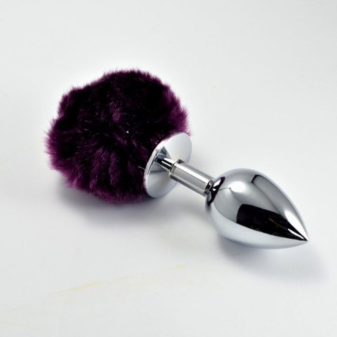 Pompon Metal Plug Large Purple Pompon Metal Plug Large Purple