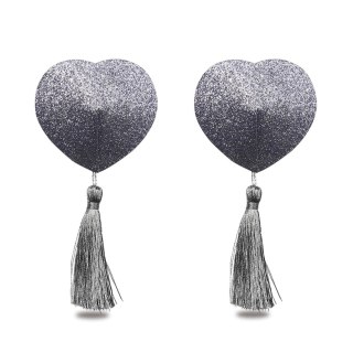 Lovetoy - Nasutniki - Reusable Glitter Heart Tassel Nipple Pasties