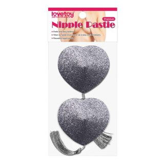 Lovetoy - Nasutniki - Reusable Glitter Heart Tassel Nipple Pasties