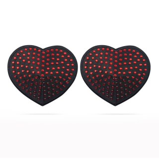 Lovetoy - Nasutniki - Reusable Red Diamond Heart Nipple Pasties