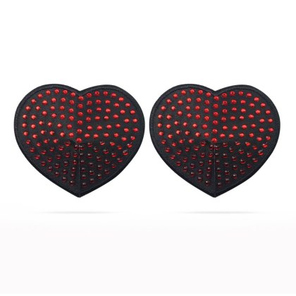 Lovetoy - Nasutniki - Reusable Red Diamond Heart Nipple Pasties