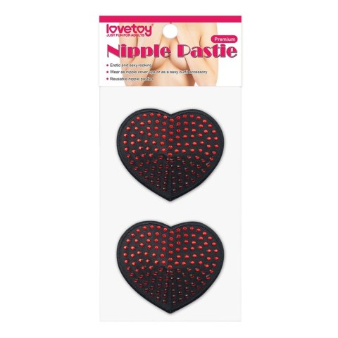 Lovetoy - Nasutniki - Reusable Red Diamond Heart Nipple Pasties Lovetoy - Nasutniki - Reusable Red Diamond Heart Nipple Pasties
