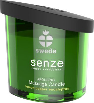 Swede - Świeca do masażu - Senze Arousing Massage Candle Lemon Pepper Eucalyptus