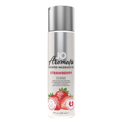 System JO - Olejek do masażu - Aromatix Scented Massage Oil Strawberry 120 ml